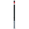 Barrier post | Black - Line |  60 mm | removable | self-engaging lock, incl. base rosette, | with hot-dip galvanized ground sleeve, approx. 400 mm below ground | with triangular locking mechanism acc. with DIN 3223